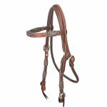 Tabelo Browband Headstall with  Rawhide Trim