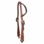 Tabelo Ear Headstall with  Copper Dot Trim