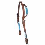 Tabelo Ear Headstall with  Aztec Beaded Trim