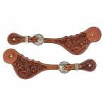 Tabelo Spur Straps with  Floral Tooling