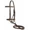 Da Vinci Fancy Raised Padded Bridle with Flat Laced Reins