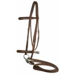 Da Vinci Fancy Raised Padded Comfort Crown Bridle with  Fancy Raised Laced Reins